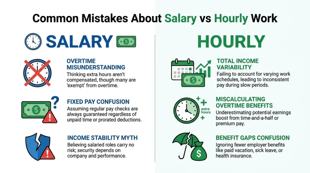 Common Mistakes About Salary and Hourly
