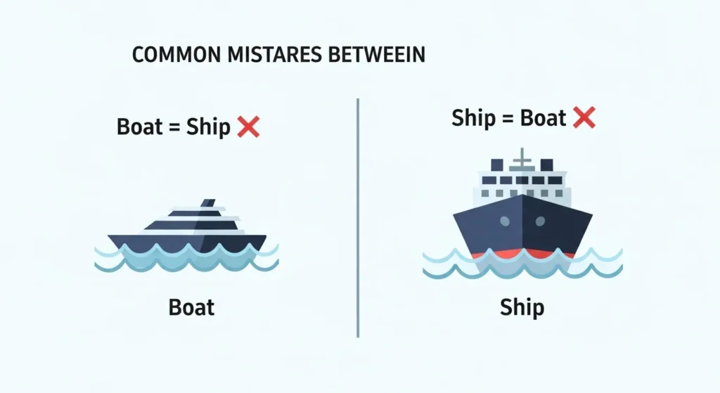 Common Mistakes with Boat and Ship