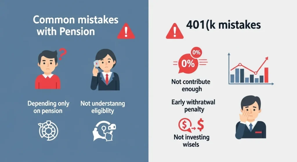 Common Mistakes with Pension and 401k