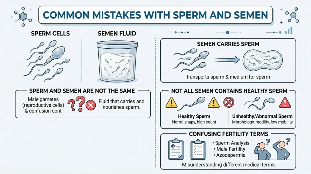 Common Mistakes with Sperm and Semen