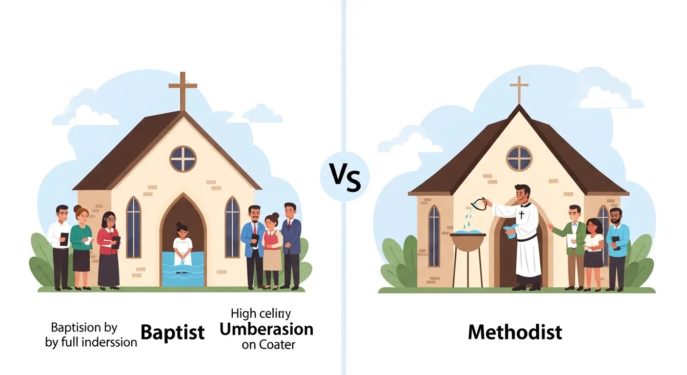 difference between baptist and methodist