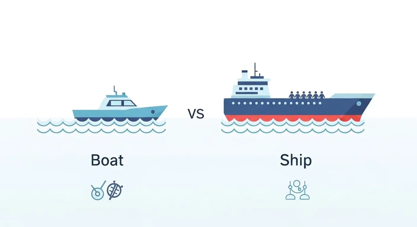difference between boat and ship
