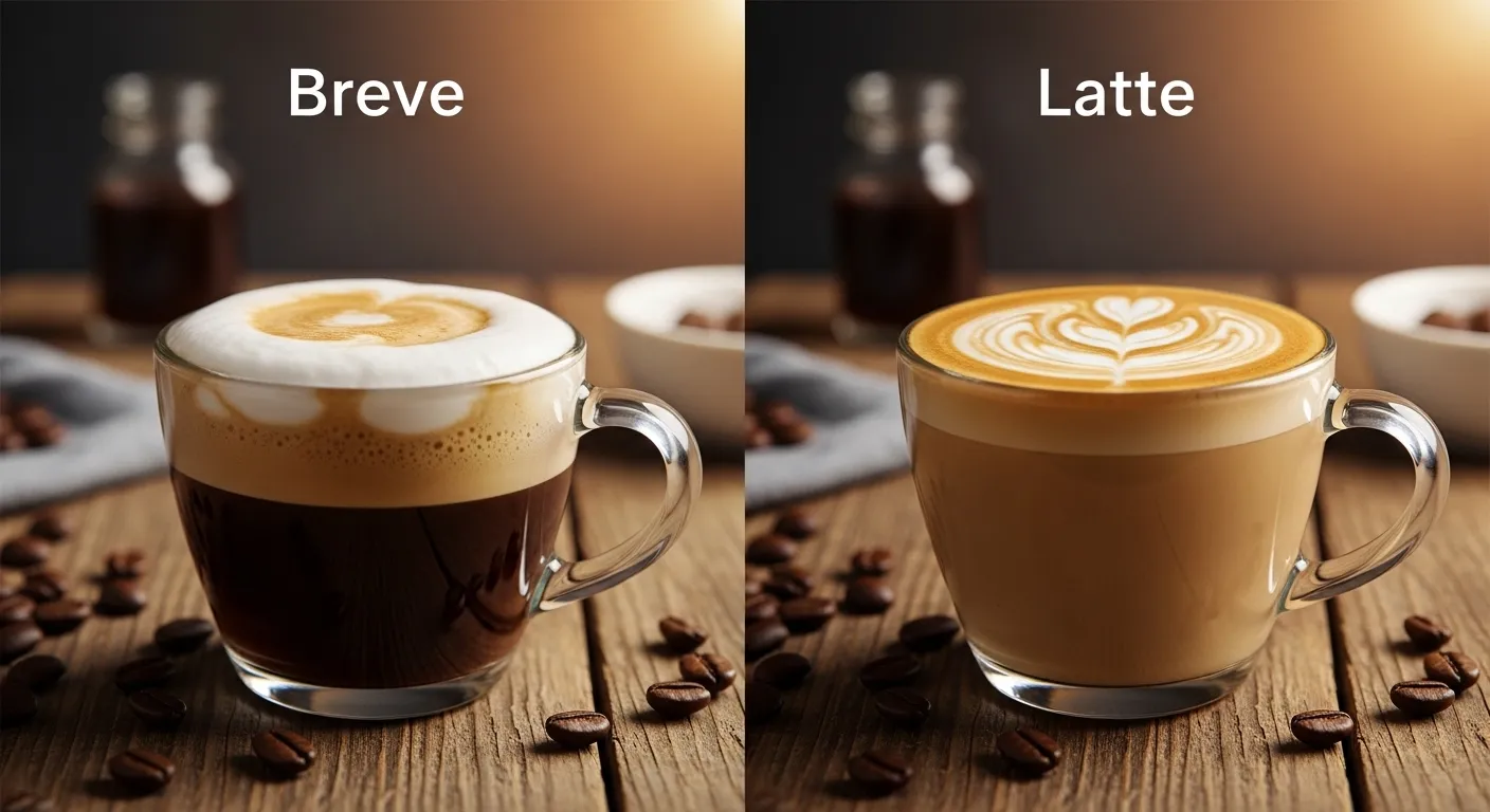 difference between breve and latte