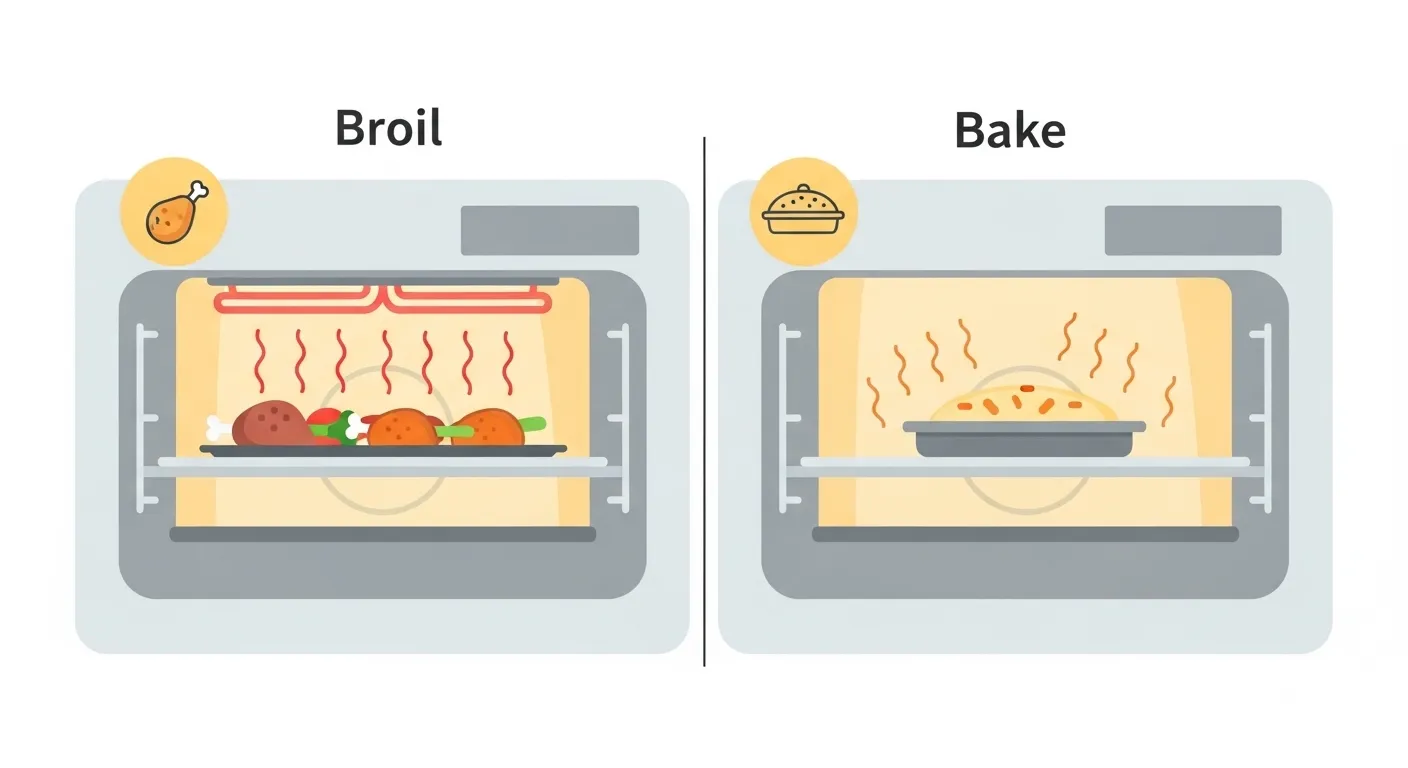 difference between broil and bake