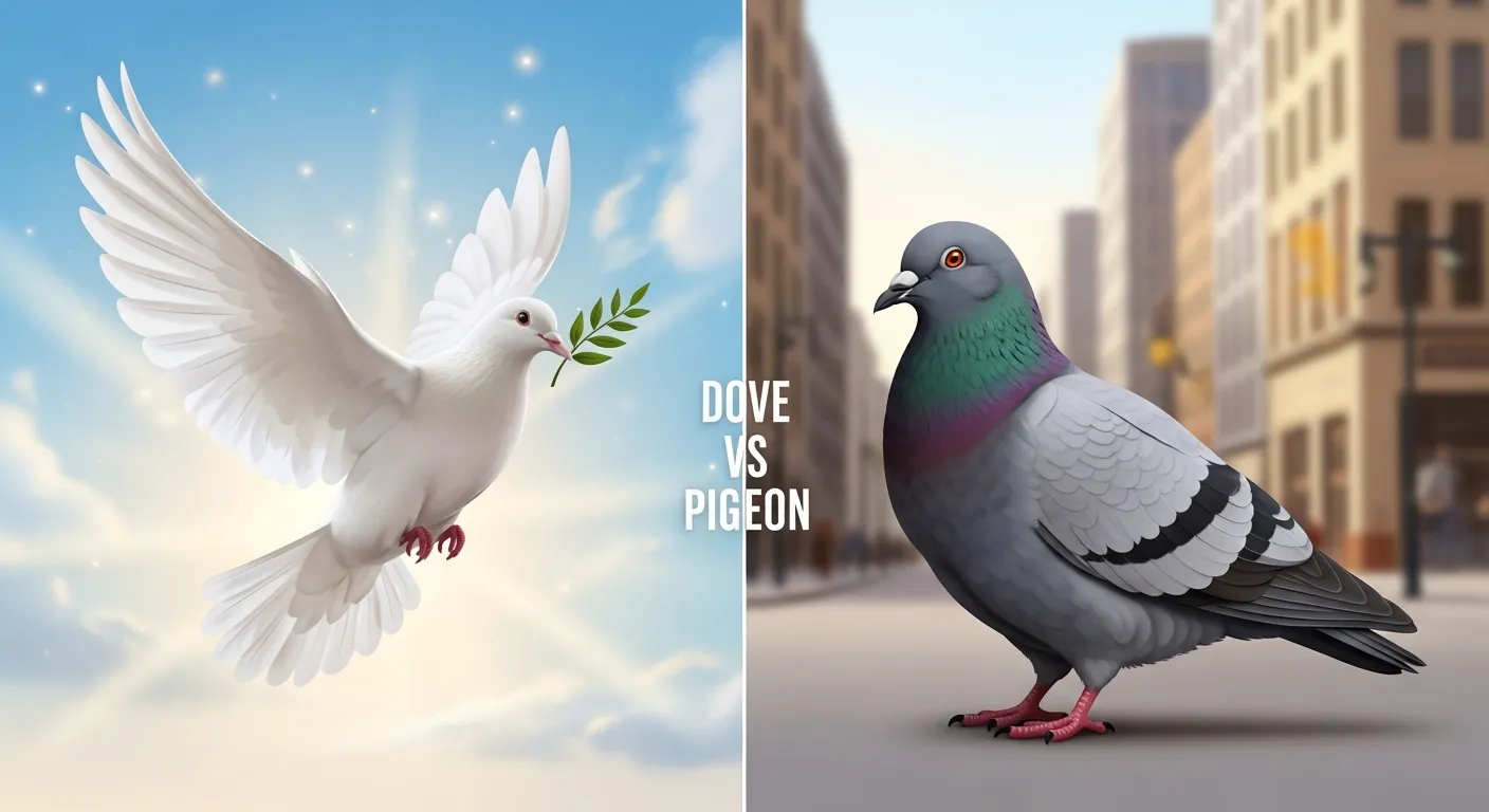 difference between dove and pigeon