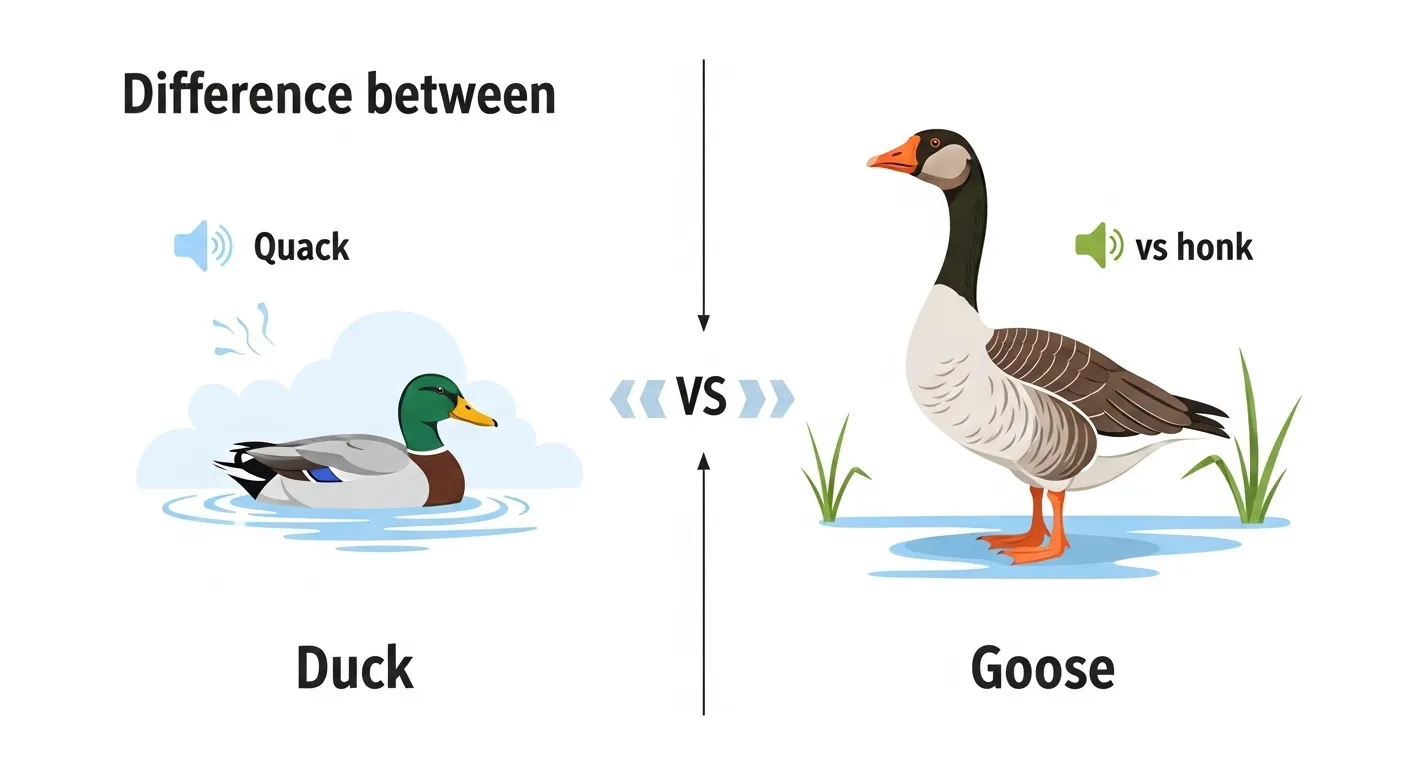 difference between duck and goose