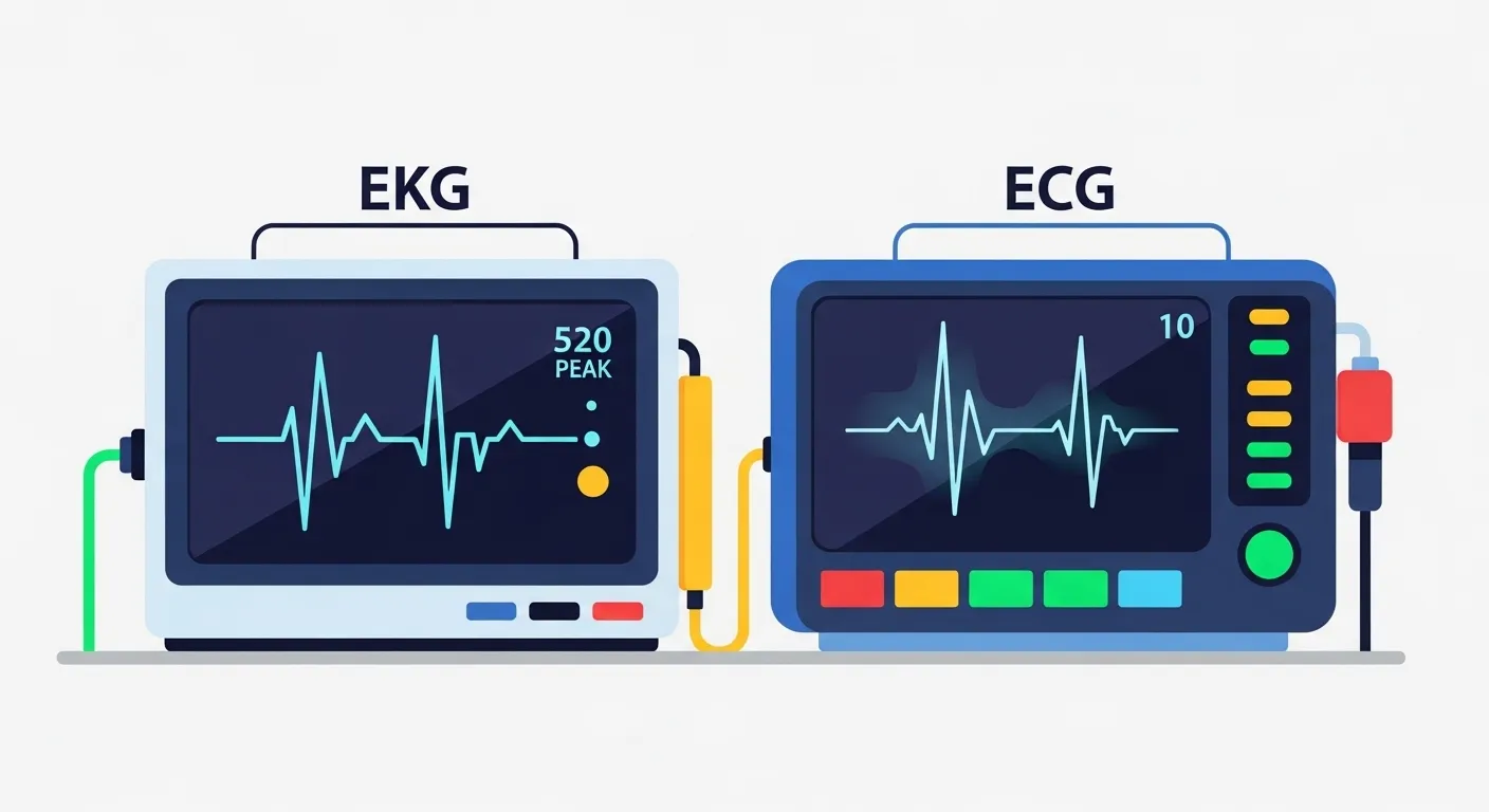 difference between ekg and ecg