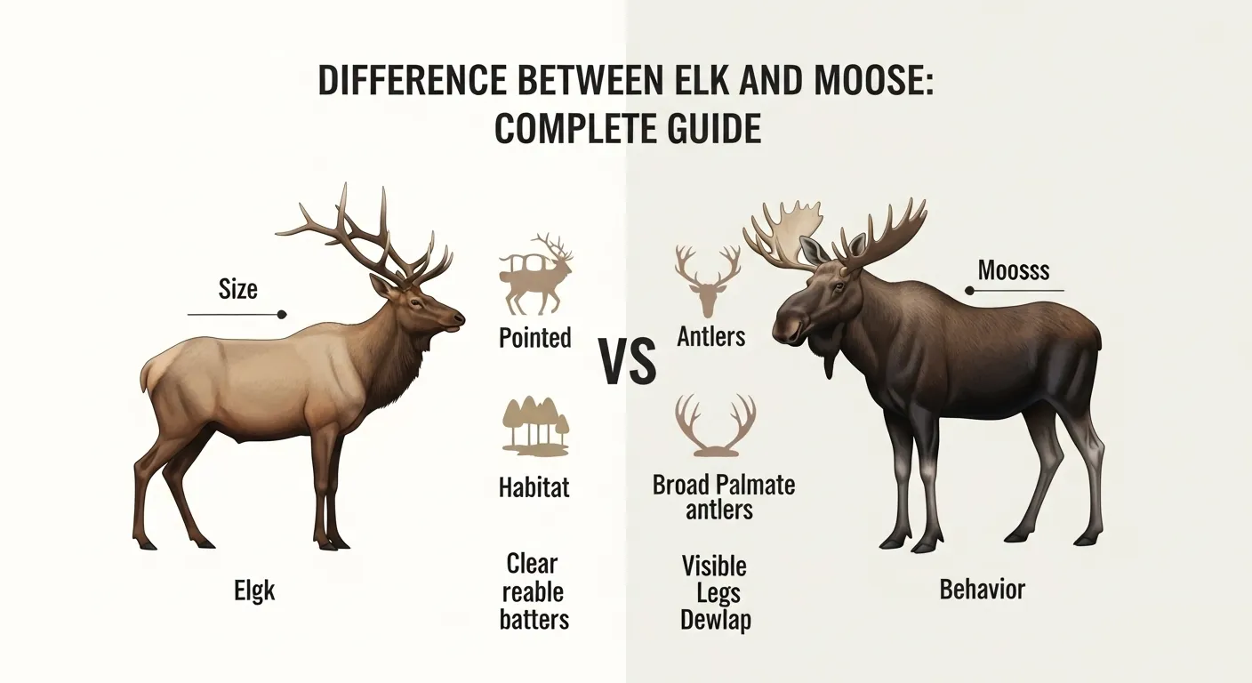 difference between elk and moose