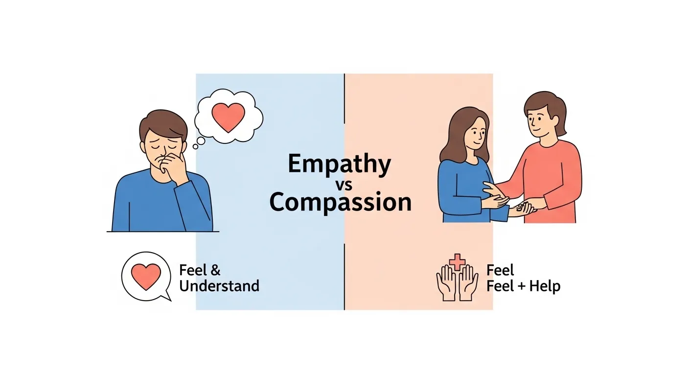 difference between empathy and compassion