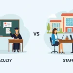 difference between faculty and staff