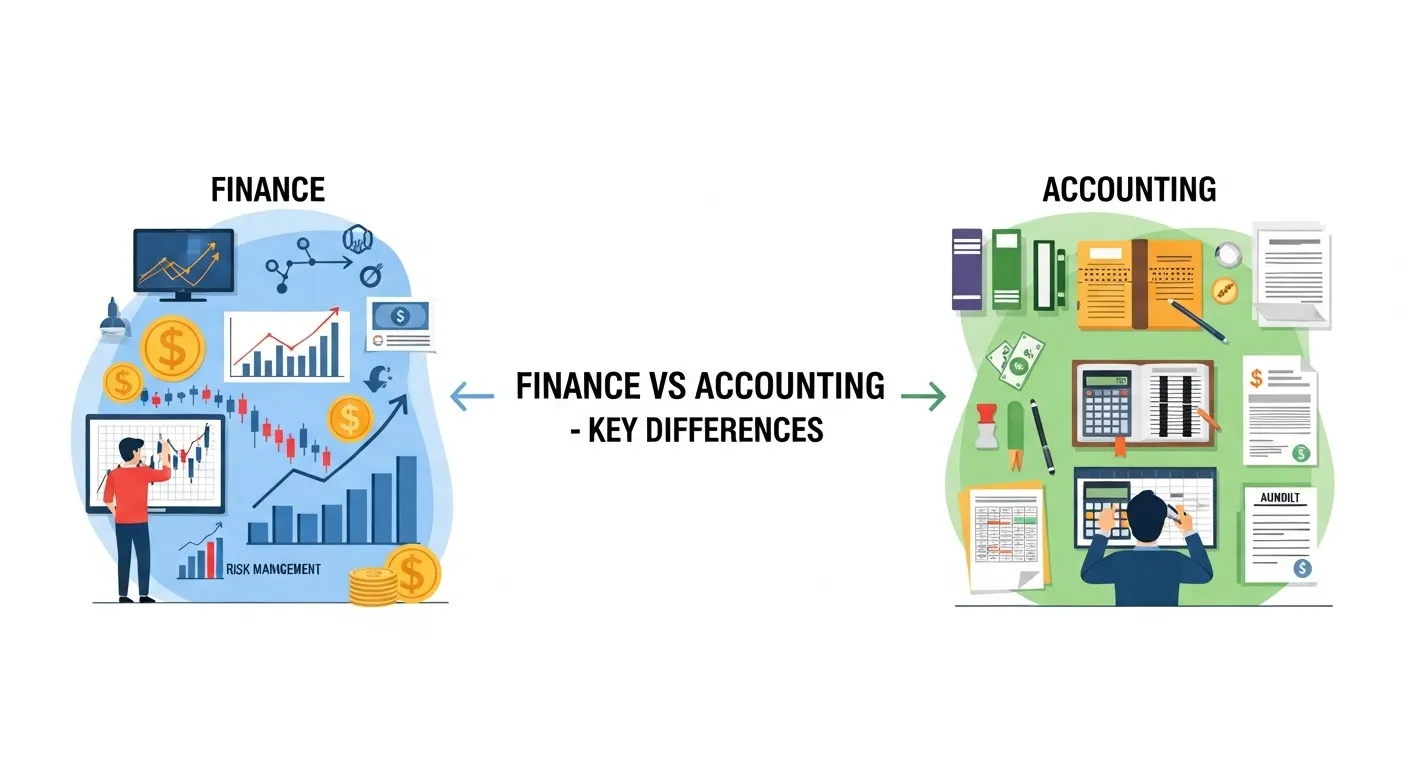 difference between finance and accounting