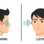 difference between hearing and listening
