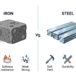 difference between iron and steel