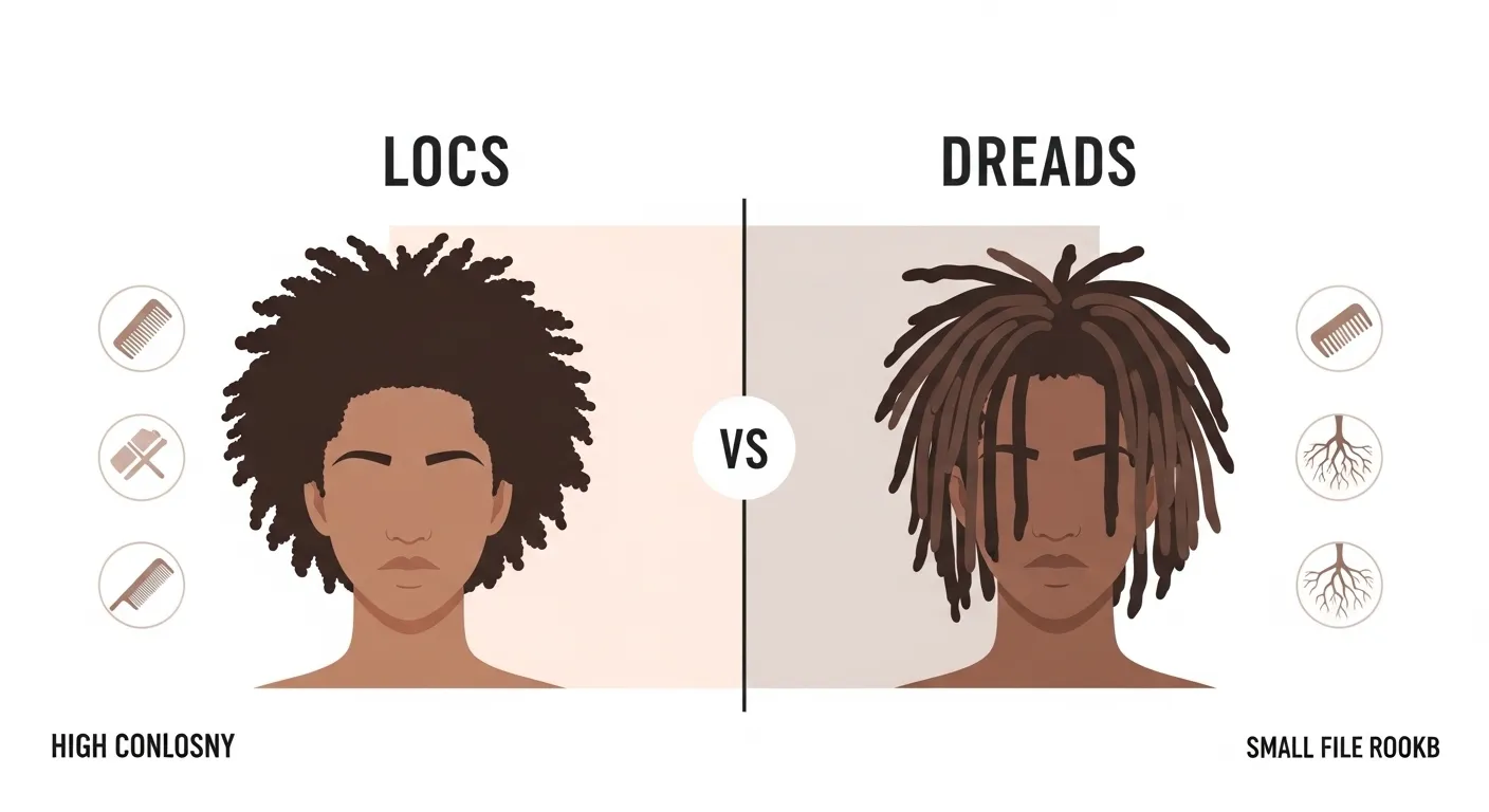 difference between locs and dreads