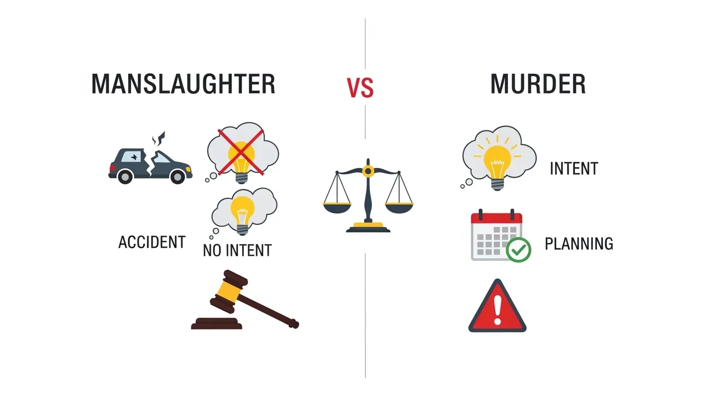 difference between manslaughter and murder