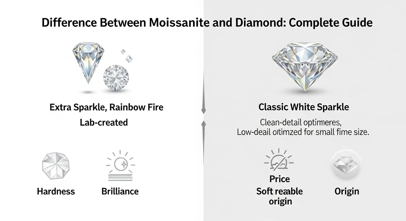 difference between moissanite and diamond