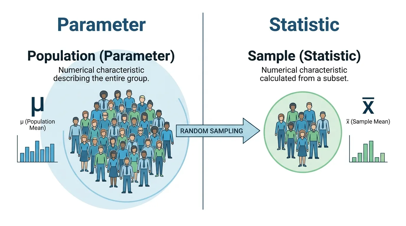 difference between parameter and statistic