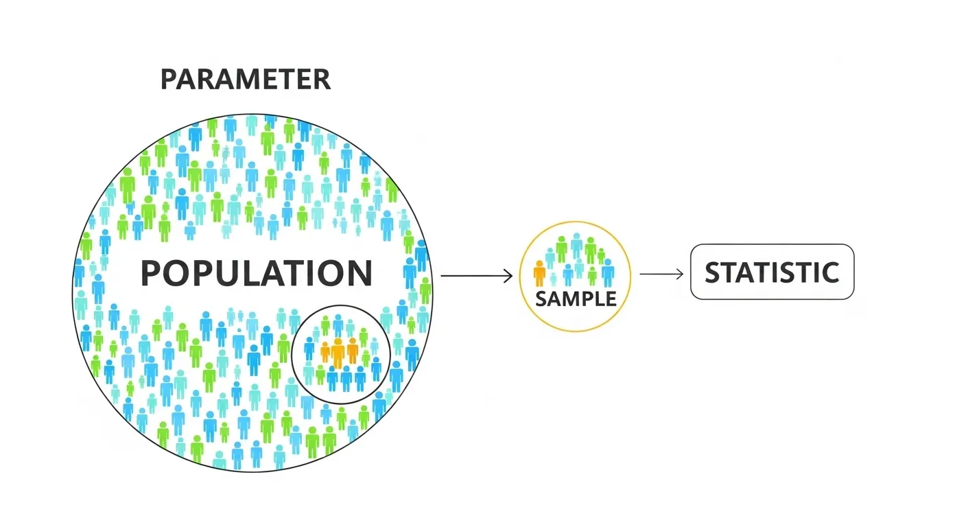 difference between parameter and statistic