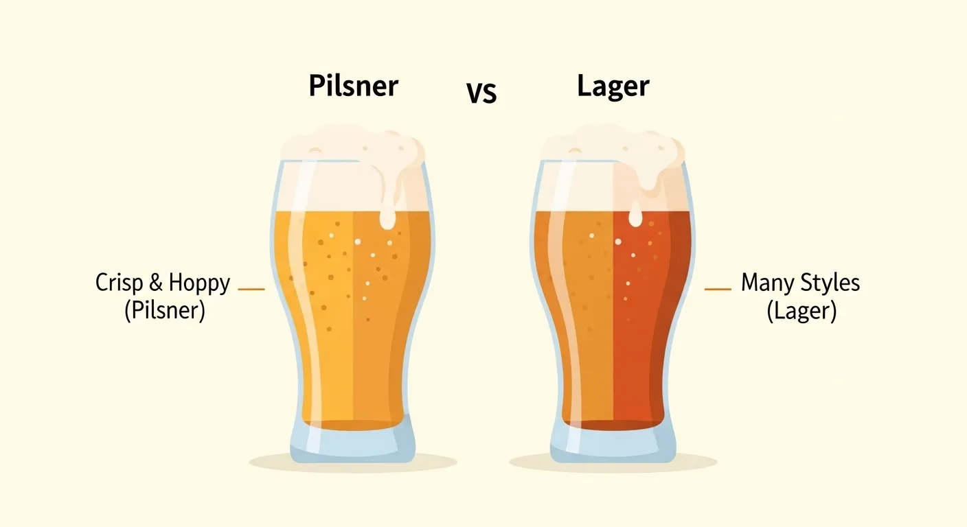 difference between pilsner and lager