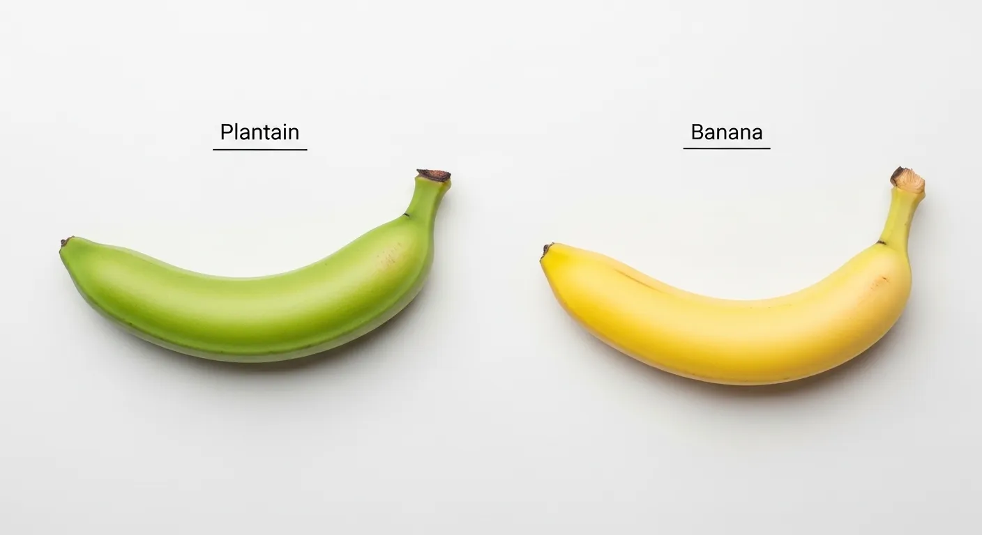 difference between plantain and banana