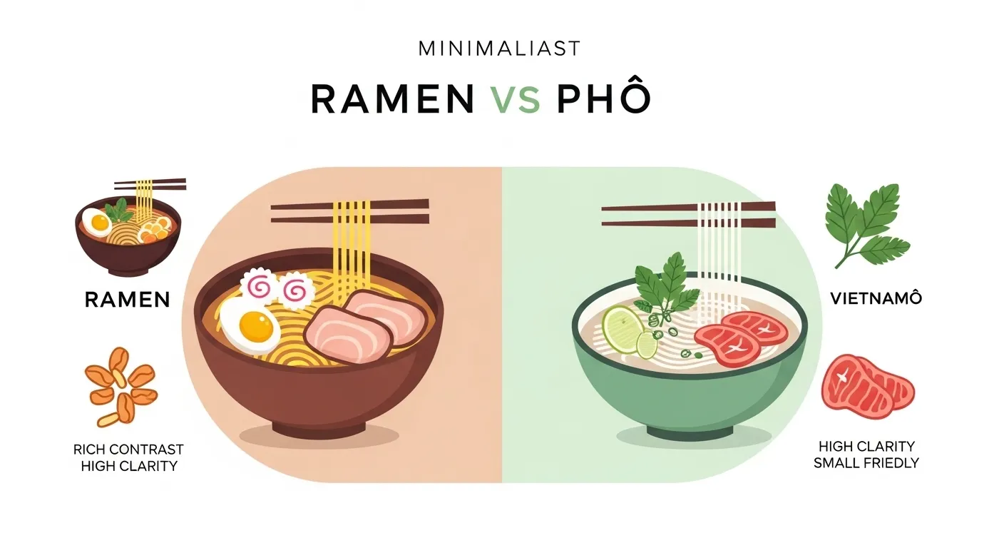 difference between ramen and pho