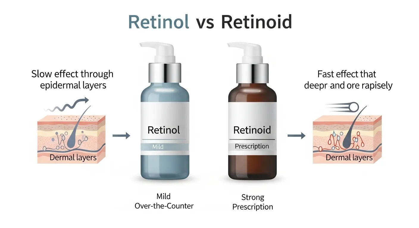 difference between retinol and retinoid
