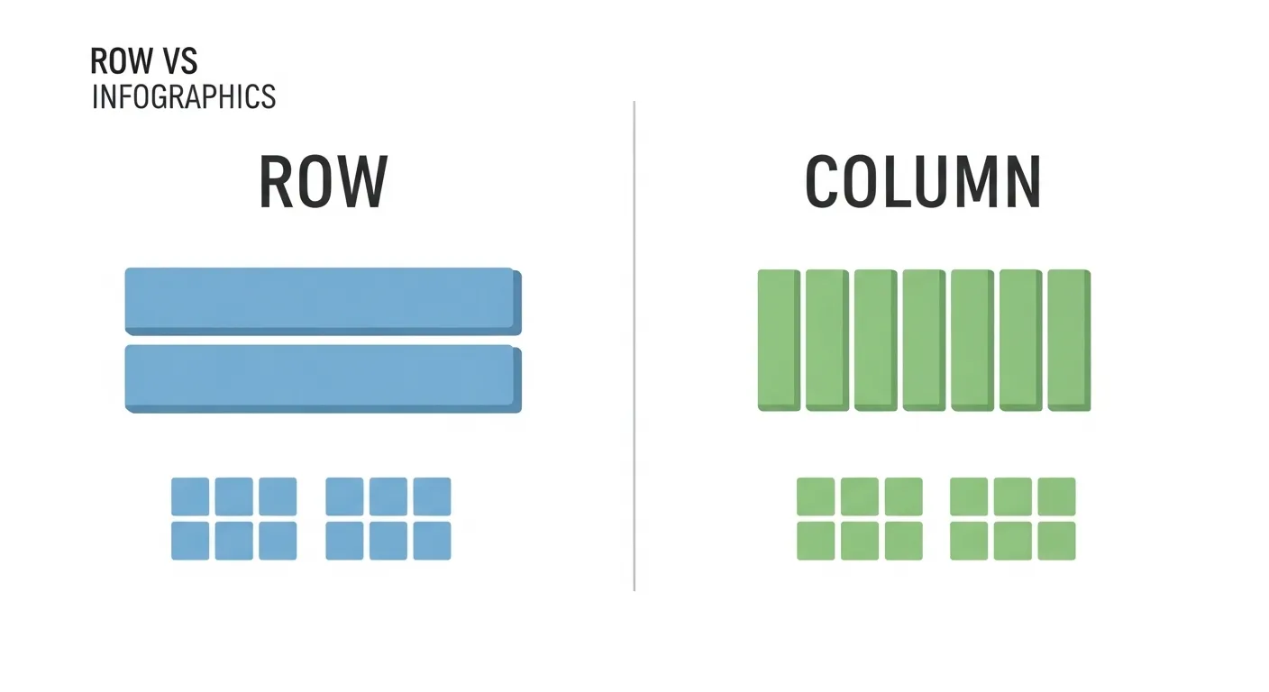 difference between row and column