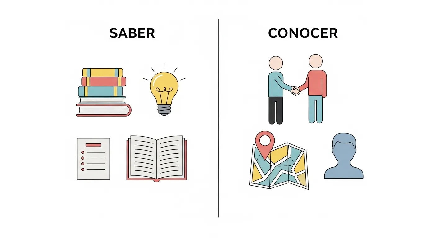 difference between saber and conocer