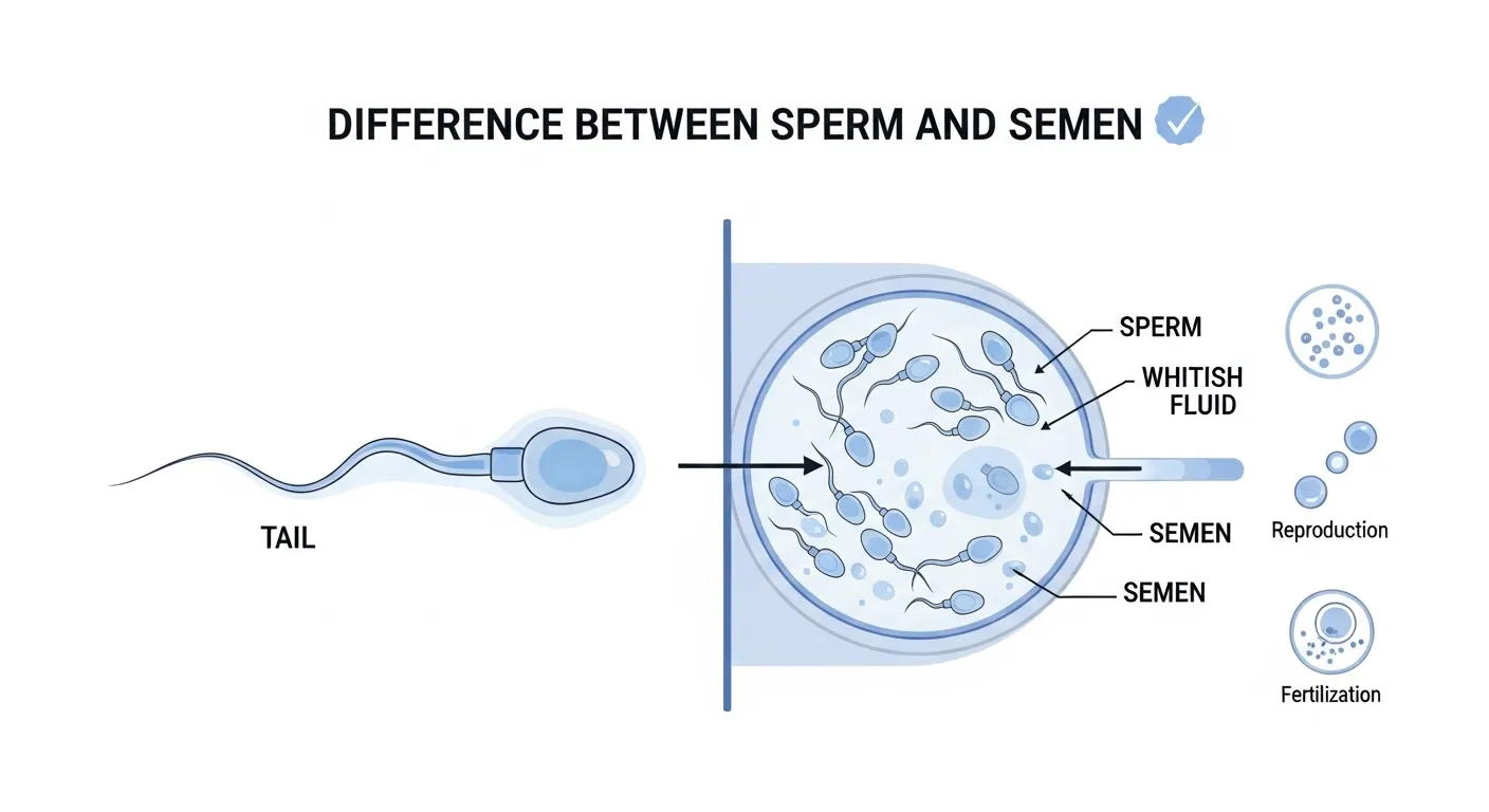 difference between sperm and semen