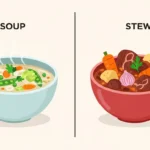 difference between stew and soup