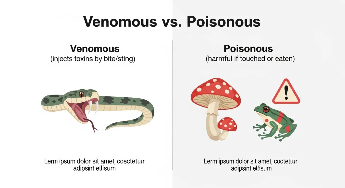 difference between venomous and poisonous