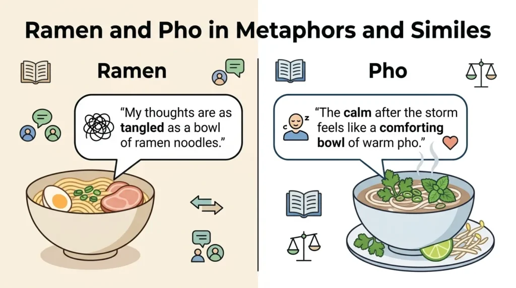 How Ramen and Pho Are Used in Metaphors and Similes