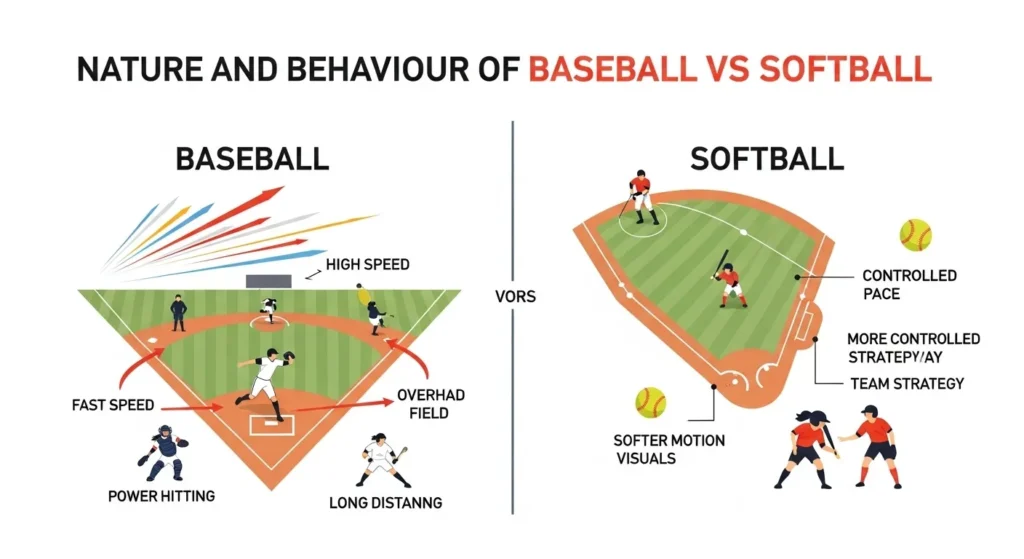 Nature and Behaviour of Baseball and Softball