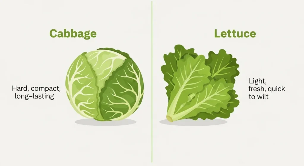 Nature and Behaviour of Both Cabbage vs Lettuce
