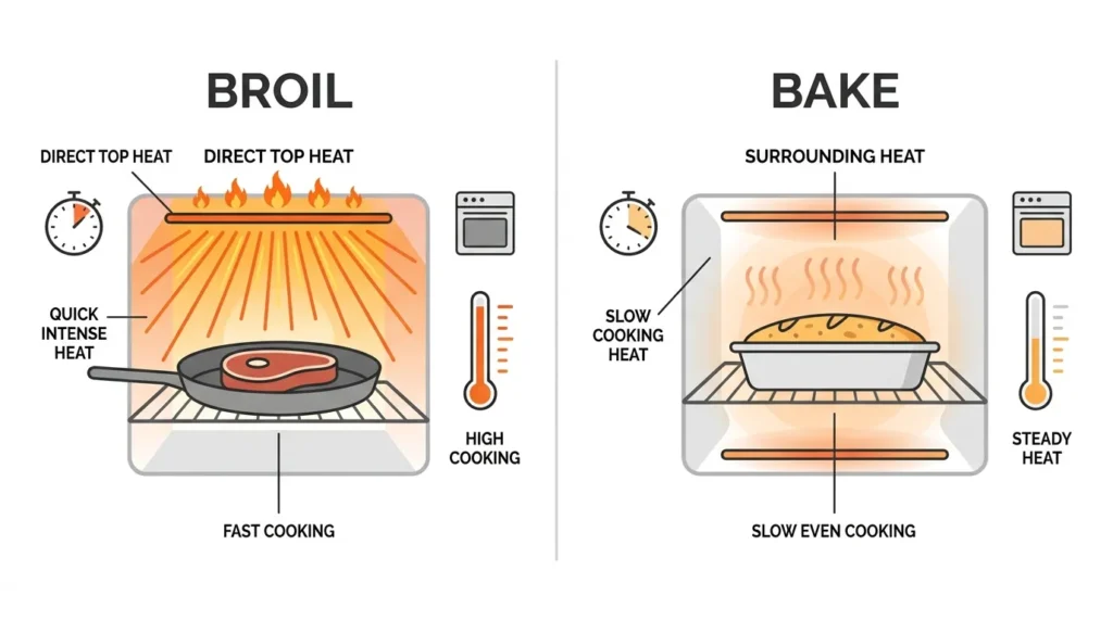 Nature and Behaviour of Broil and Bake