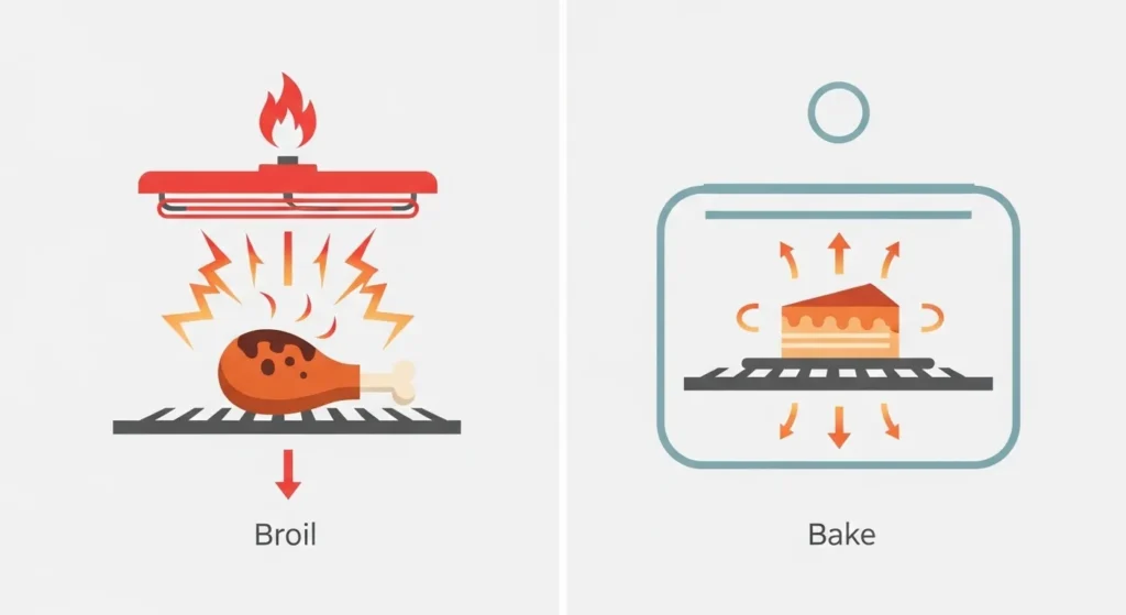 Nature and Behaviour of Broil and Bake