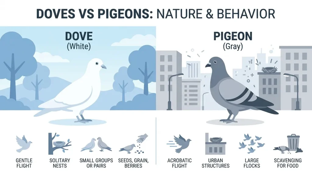 Nature and Behaviour of Dove and Pigeon
