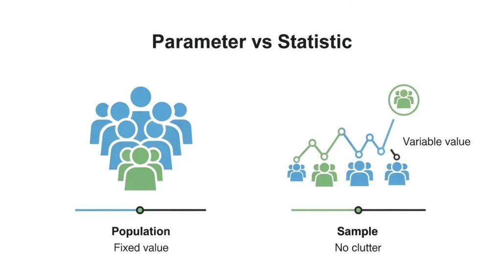 Nature and Behaviour of Parameter and Statistic