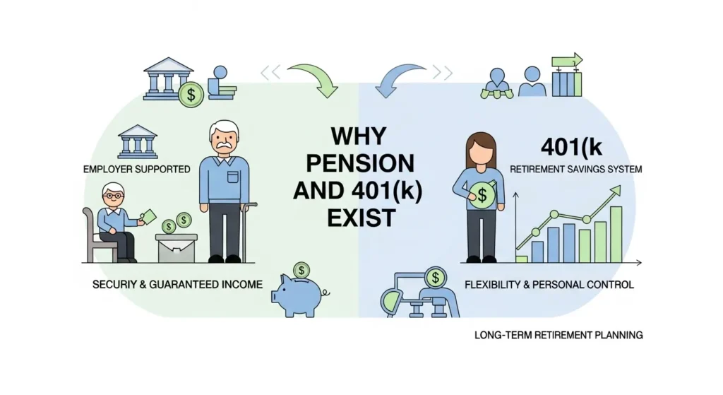 Why Pension and 401k Exist