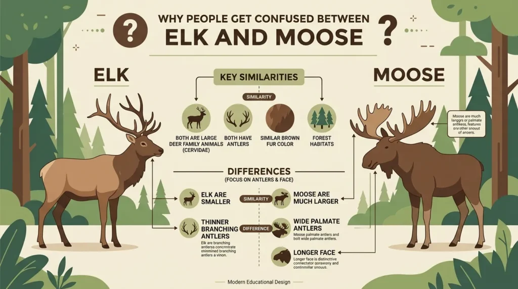 Why People Get Confused Between Elk and Moose