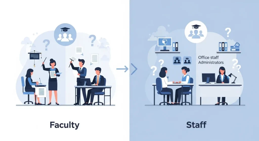 Why People Get Confused Between Faculty and Staff