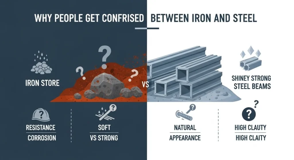 Why People Get Confused Between Iron and Steel
