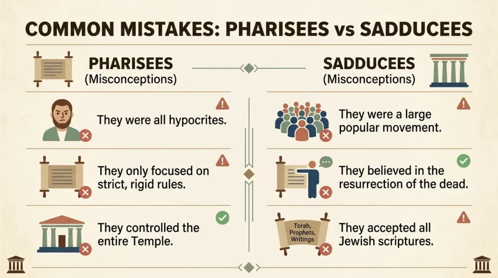 Common Mistakes About Pharisees and Sadducees