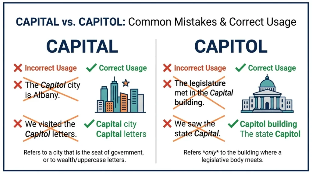 Common Mistakes with Capital and Capitol