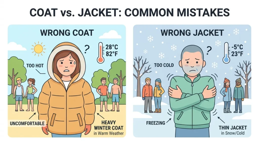 Common Mistakes With Coat and Jacket