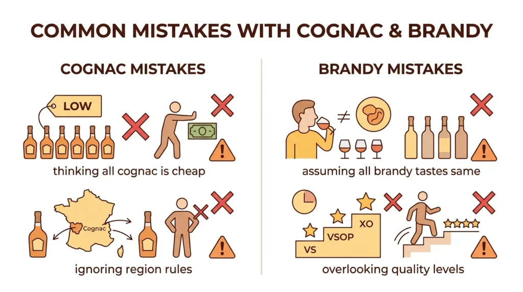 Common Mistakes with Cognac and Brandy