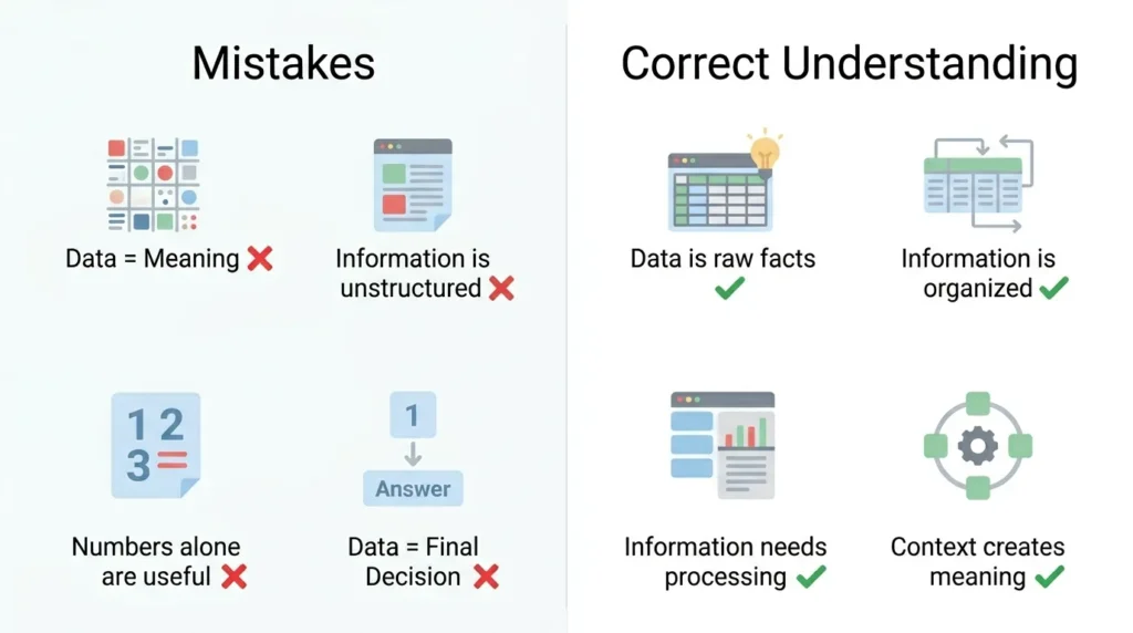 Common Mistakes with Data and Information