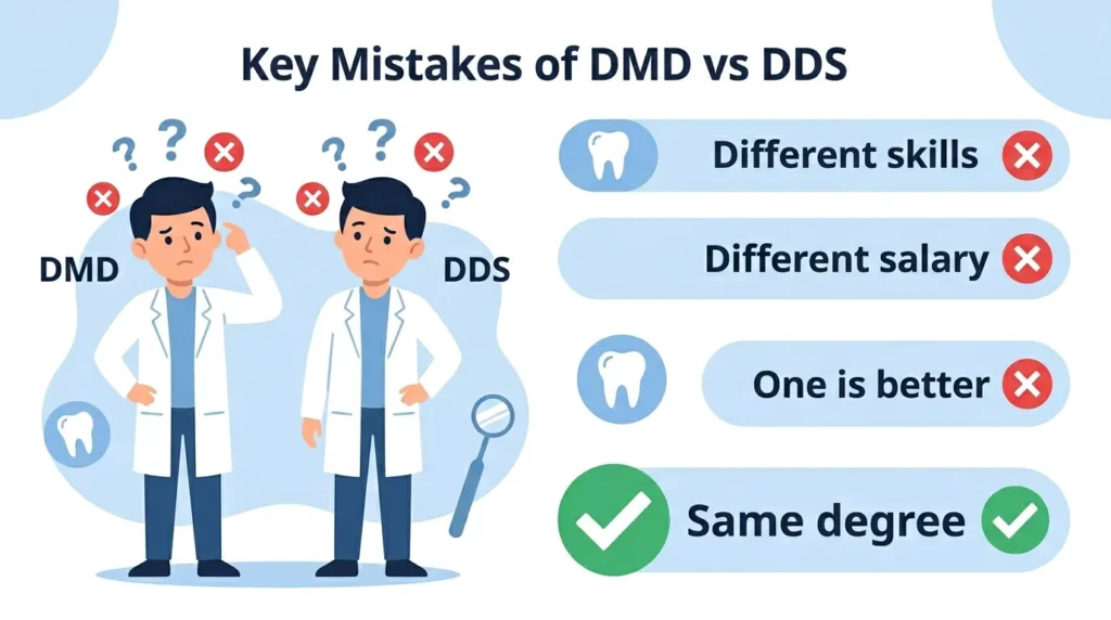 Common Mistakes with Difference Between DMD and DDS