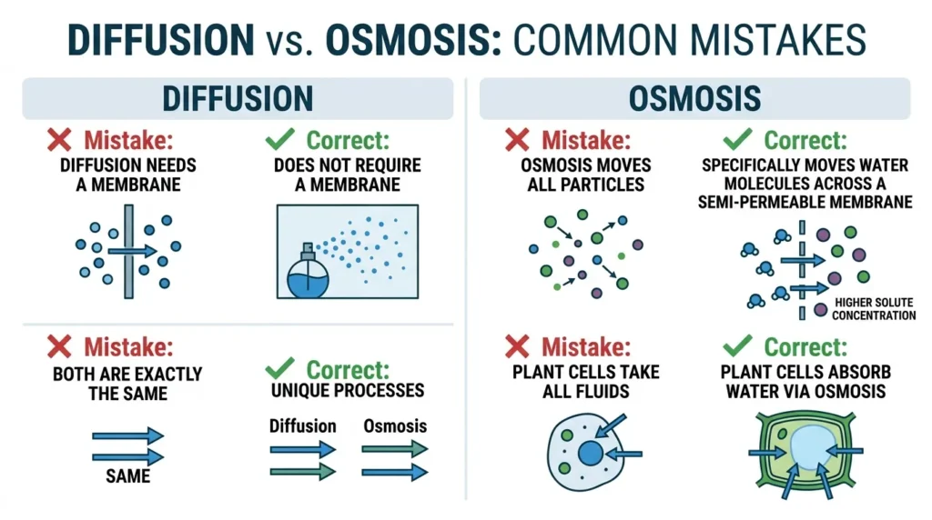Common Mistakes with Diffusion and Osmosis