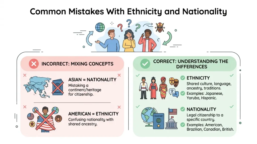 Common Mistakes With Ethnicity and Nationality